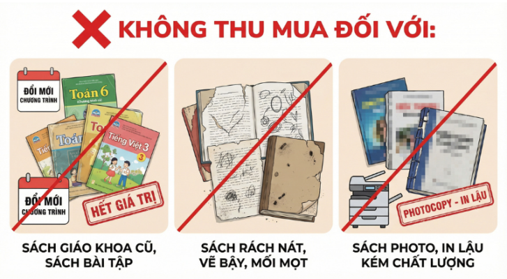 Không Thu mua các loại sách cũ 
