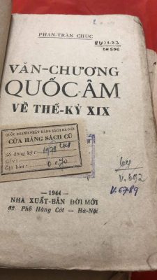 Sách xưa "Văn chương quốc âm về thế kỉ XIX"