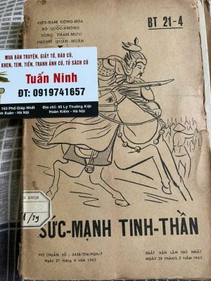 tài liệu quân sự "Sức Mạnh Tinh Thần" (Bộ Quốc Phòng - Tổng Tham Mưu - Phòng Quân Huấn) xuất bản năm 1963.