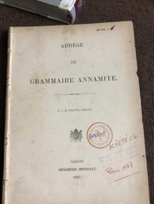 Sách cổ Abrégé de Grammaire Annamite (1867) - P. J. B. Trương-Vĩnh-Ký